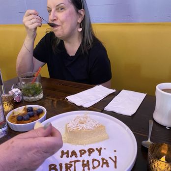 Puertas - Birthday girl, crème brûlée and COCONUT FLAN! - Breakfast & Brunch Near Me - Brooklyn, New York