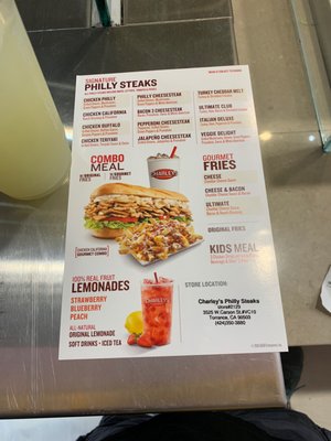 Menu photo 2 Charleys Cheesesteaks Torrance, CA Menu photo 2 Charleys Cheesesteaks Torrance, CA