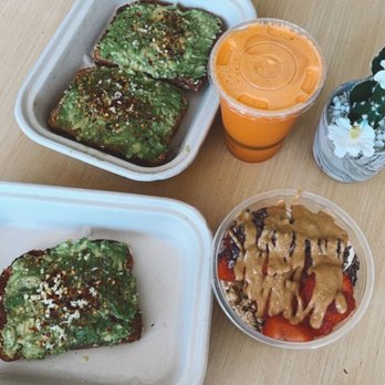 Formula Fresh - Avocado toast, Be Yummy Bowl, carrot juice. - Coffee & Tea Near Me - Destin, Florida Formula Fresh - Avocado toast, Be Yummy Bowl, carrot juice. - Coffee & Tea Near Me - Destin, Florida