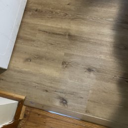 a view from above of a kitchen floor