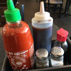 Pho 28 - Ubiquitous condiments at a Vietnamese resto