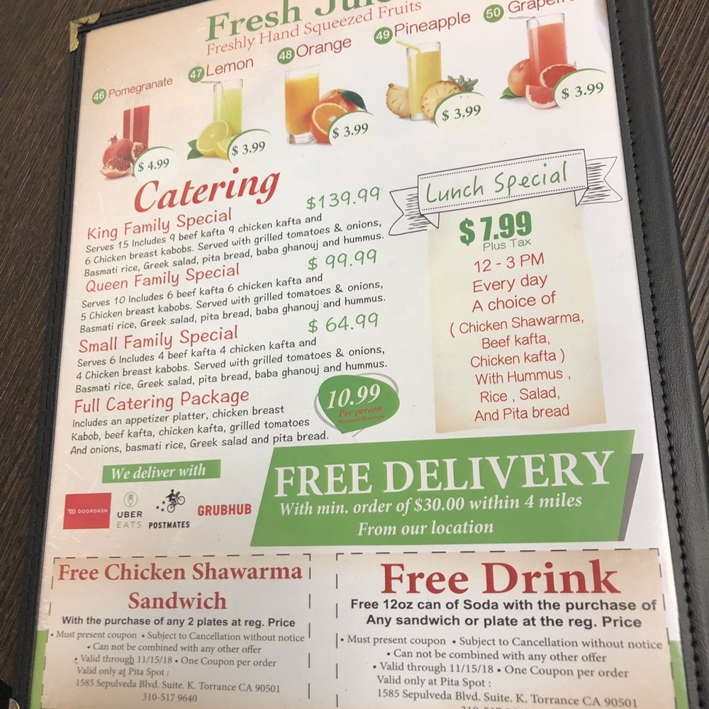 Pita Spot - They have catering ! - Mediterranean Near Me - Torrance, California Pita Spot - They have catering ! - Mediterranean Near Me - Torrance, California