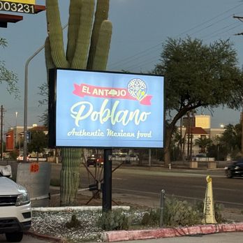 El Antojo Poblano - Signage off of St. Mary's - Mexican Near Me - Tucson, Arizona