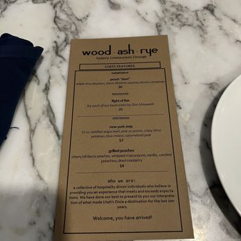 Wood Ash Rye - Drink menu - New American Near Me - St. George, Utah Wood Ash Rye - Drink menu - New American Near Me - St. George, Utah