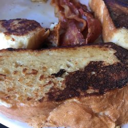 Cuban French toast with maple syrup. Tender house baked bread!