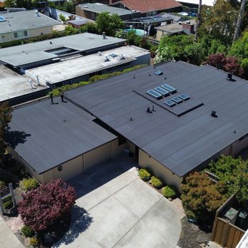 ELM Roofing Contractors - Drone shots of the new torchdown roof - Roofing Near Me - San Mateo, California ELM Roofing Contractors - Drone shots of the new torchdown roof - Roofing Near Me - San Mateo, California