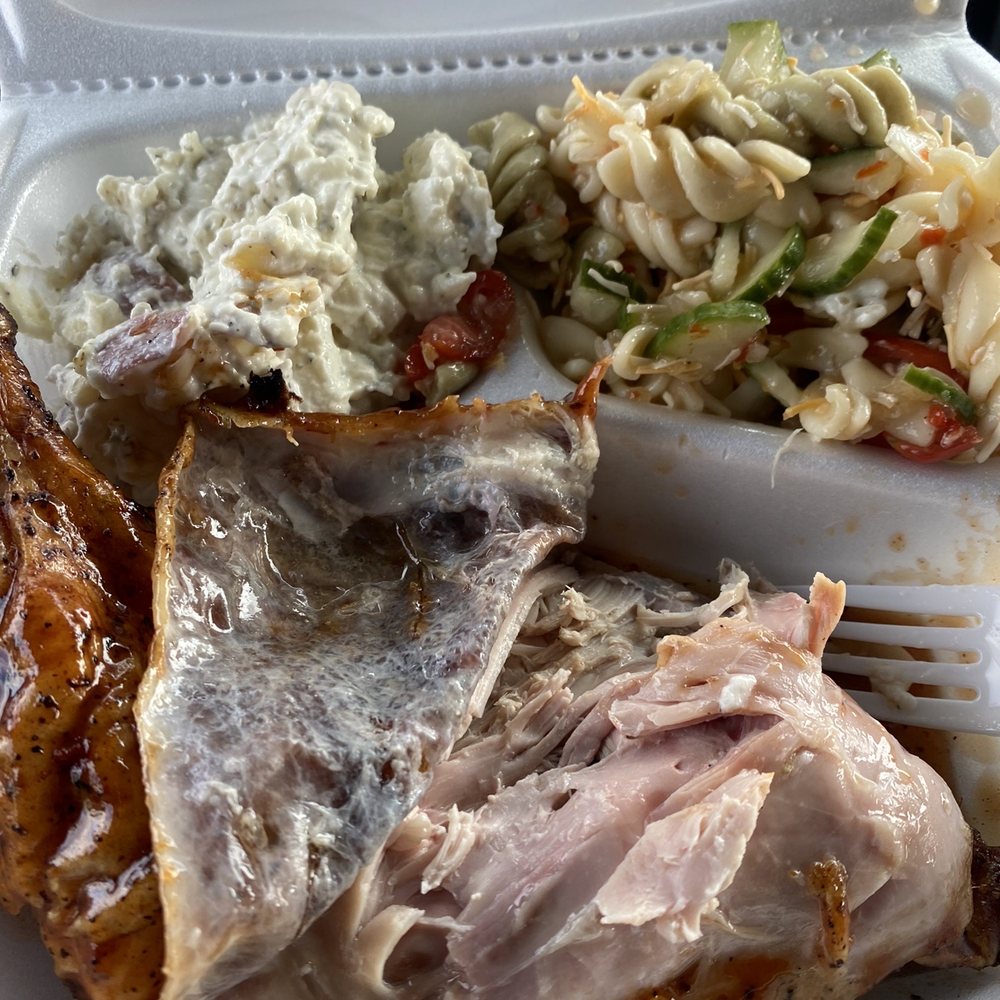 Slimy undercooked chicken, the sides saved what would've been a total loss. Slimy undercooked chicken, the sides saved what would've been a total loss.