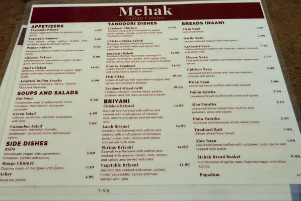 Menu photo 3 Mehak Indian Cuisine Berkeley, CA Menu photo 3 Mehak Indian Cuisine Berkeley, CA