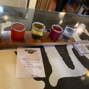 Odd Side Ales - Beer and cider Flight - Pubs Near Me - Grand Haven, Michigan Odd Side Ales - Beer and cider Flight - Pubs Near Me - Grand Haven, Michigan