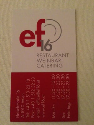 ef16 Restaurant Weinbar by null