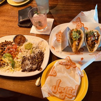 Joyride Taco House - The The Bandit Taco Platter Baja Fish Chipotle Shrimp Crispy Fish - Tacos Near Me - Phoenix, Arizona Joyride Taco House - The The Bandit Taco Platter Baja Fish Chipotle Shrimp Crispy Fish - Tacos Near Me - Phoenix, Arizona