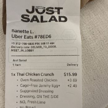 Just Salad - 22.17 and did not delivered what was ordered online, can this vendor trusted by a customer. - Salad Near Me - Coral Gables, Florida Just Salad - 22.17 and did not delivered what was ordered online, can this vendor trusted by a customer. - Salad Near Me - Coral Gables, Florida