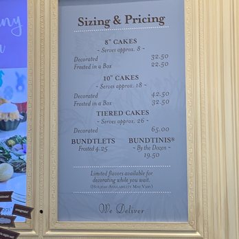 Nothing Bundt Cakes - Menu with pricing - Bakeries Near Me - Indianapolis, Indiana Nothing Bundt Cakes - Menu with pricing - Bakeries Near Me - Indianapolis, Indiana