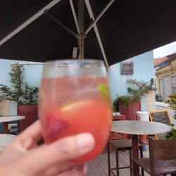 Bar Tolo - Basil lime strawberry sangria, taken on the porch