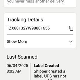 UPS label for order not shipped when a cancellation was requested. UPS label for order not shipped when a cancellation was requested.