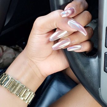Princess Nails - Kelly went in on my Rose Gold Chrome Nails!! - Nail Salons Near Me - San Gabriel, California