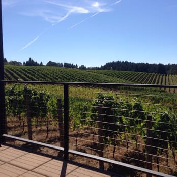 Trisaetum Winery - Sitting on the gorgeous deck!  Bring your own picnic and stay awhile - Wineries Near Me - Newberg, Oregon