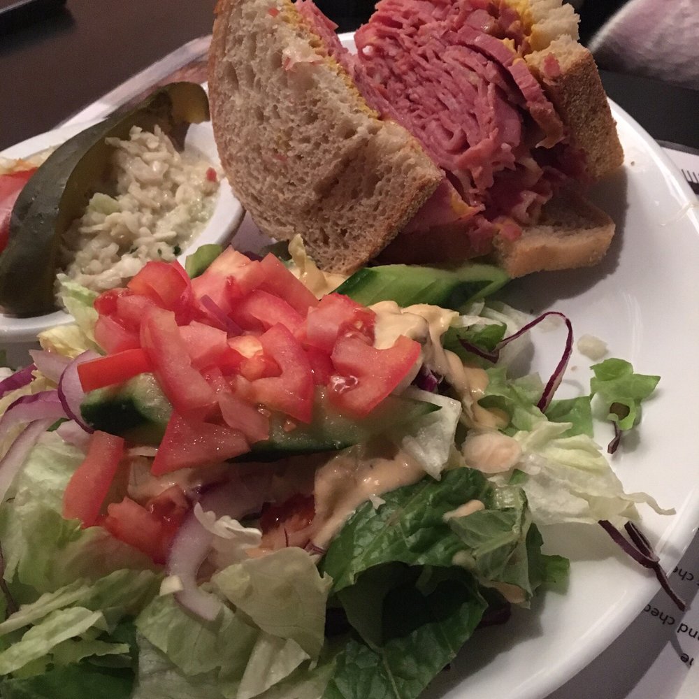 I forget the name of this smoke meat sandwich but it was juicy ! Fries were swapped for the house salad. I forget the name of this smoke meat sandwich but it was juicy ! Fries were swapped for the house salad.