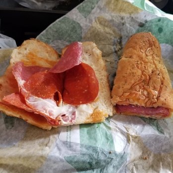 Subway - A pitiful DOUBLE meat spicy Italian with a whole 5 pieces of salami. - Sandwiches Near Me - West Union, Ohio