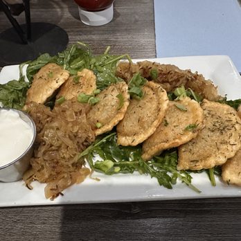 Collision Brewing Company - Perogi plate. Great addition to the menu. - Brewpubs Near Me - Longmont, Colorado Collision Brewing Company - Perogi plate. Great addition to the menu. - Brewpubs Near Me - Longmont, Colorado