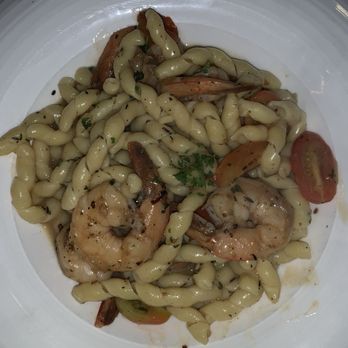 Zucca Italian Restaurant - What was supposed to be shrimp Scampi with fusilli - Italian Near Me - Reading, Massachusetts Zucca Italian Restaurant - What was supposed to be shrimp Scampi with fusilli - Italian Near Me - Reading, Massachusetts