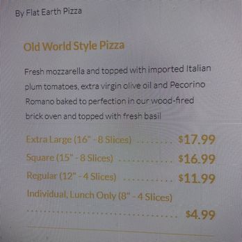 Flat Earth Pizza - Description showing tomatoes not sauce - Pizza Near Me - Carson City, Nevada Flat Earth Pizza - Description showing tomatoes not sauce - Pizza Near Me - Carson City, Nevada