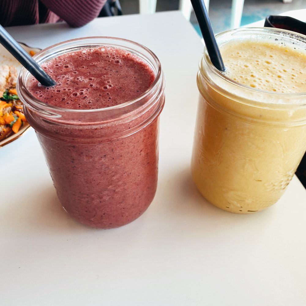 The Gluten Free Epicurean - two smoothies - Gluten-Free Near Me - Vancouver, British Columbia