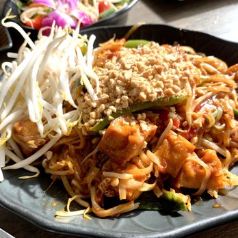 Check In Thai Cuisine - Fiery pad thai with tofu - Thai Near Me - Middleborough, Massachusetts