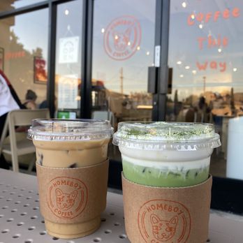 Homeboy Coffee - Homeboy Latte & Matcha with Cream Top - Coffee & Tea Near Me - Artesia, California
