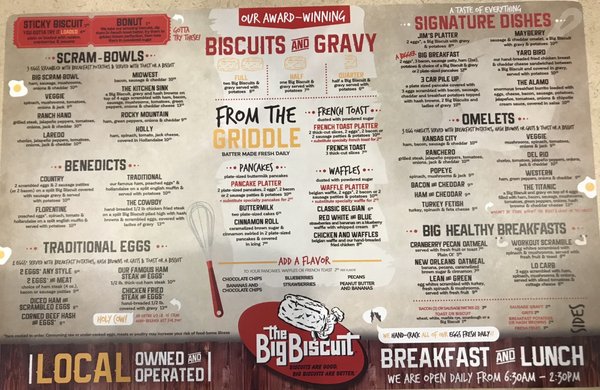 Menu photo 1 The Big Biscuit Kansas City, MO Menu photo 1 The Big Biscuit Kansas City, MO