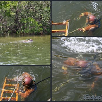 St. Nicholas Boat Line - Diver is searching for a sponge bed. Tarpon Springs Florida is loaded with them. - Tours Near Me - Tarpon Springs, Florida