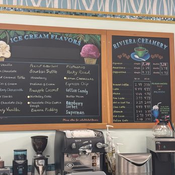 Riviera Creamery - Menu - Ice Cream & Frozen Yogurt Near Me - Panama City Beach, Florida Riviera Creamery - Menu - Ice Cream & Frozen Yogurt Near Me - Panama City Beach, Florida