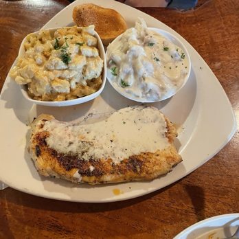 Yahola Creek - This was the blackened chicken with mashed potatoes and mac and cheese. - Seafood Near Me - Flovilla, Georgia Yahola Creek - This was the blackened chicken with mashed potatoes and mac and cheese. - Seafood Near Me - Flovilla, Georgia