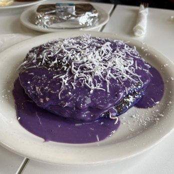 Aloha Stacks - Ube Coconut Pancake - Pancakes Near Me - Cerritos, California Aloha Stacks - Ube Coconut Pancake - Pancakes Near Me - Cerritos, California