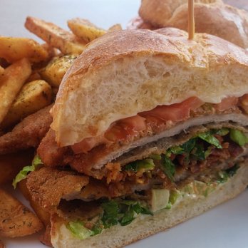 Gaslight Brewery & Restaurant - Pork tenderloin sandwich- so delicious!! Includes crispy bacon, spicy sauce and veggies. - Breweries Near Me - South Orange, New Jersey Gaslight Brewery & Restaurant - Pork tenderloin sandwich- so delicious!! Includes crispy bacon, spicy sauce and veggies. - Breweries Near Me - South Orange, New Jersey