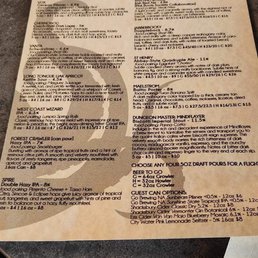 Beer menu Beer menu