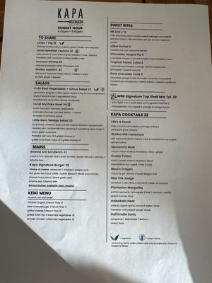 Menu photo 6 KAPA Bar & Grill Wailea, HI Menu photo 6 KAPA Bar & Grill Wailea, HI