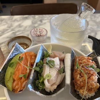 Mikado - Salmon Avocado, yellowtail, and spicy tuna hand rolls. - Sushi Bars Near Me - New York, New York Mikado - Salmon Avocado, yellowtail, and spicy tuna hand rolls. - Sushi Bars Near Me - New York, New York