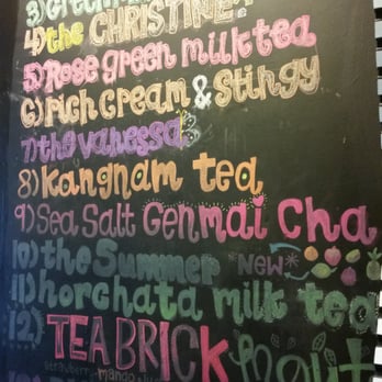 Tea Brick - Menu on the wall - Tea Rooms Near Me - Monterey Park, California Tea Brick - Menu on the wall - Tea Rooms Near Me - Monterey Park, California