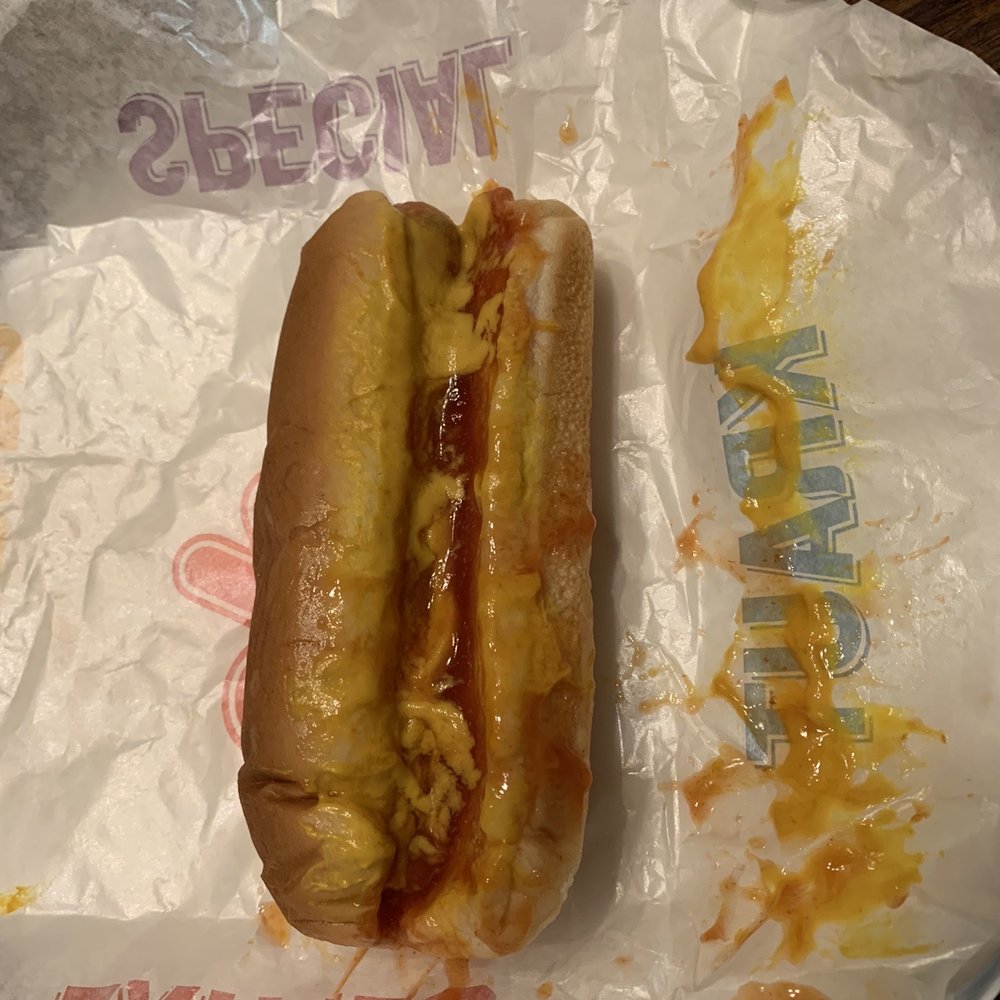 What the heck?  Looks like ketchup and mustard exploded on this thing.
