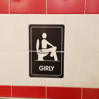 Jimmy John's - a bathroom with four signs on the wall - Sandwiches Near Me - Olympia, Washington Jimmy John's - a bathroom with four signs on the wall - Sandwiches Near Me - Olympia, Washington