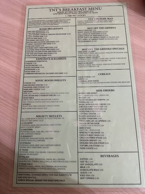 Menu photo 6 Tnt's Cafe Hesperia, CA Menu photo 6 Tnt's Cafe Hesperia, CA