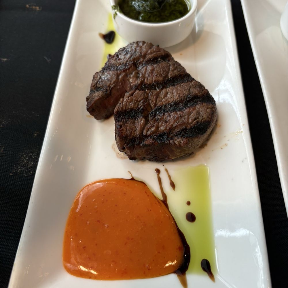 Selva University Town Center - Filet with chimmichuri for entree salad - Latin American Near Me - Sarasota, Florida