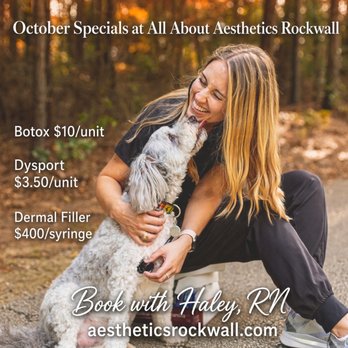 All About Aesthetics Rockwall - Botox -- $10 per unit Dysport -- $3.50 per unit - IV Hydration Near Me - Rockwall, Texas All About Aesthetics Rockwall - Botox -- $10 per unit Dysport -- $3.50 per unit - IV Hydration Near Me - Rockwall, Texas