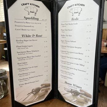 Craft Kitchen - Wine Menu - New American Near Me - Plantsville (Southington), Connecticut