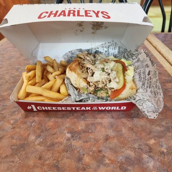 Charleys Philly Steaks - Everyday special- chicken cheese steak with French fries - Sandwiches Near Me - North Charleston, South Carolina Charleys Philly Steaks - Everyday special- chicken cheese steak with French fries - Sandwiches Near Me - North Charleston, South Carolina
