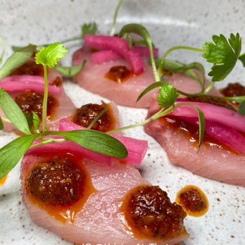 Mokyo - Yellowtail crudo - Korean Near Me - New York, New York Mokyo - Yellowtail crudo - Korean Near Me - New York, New York