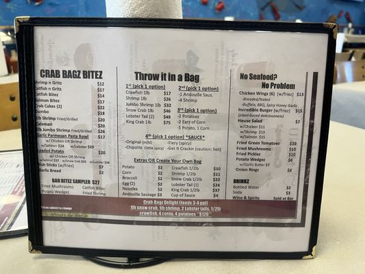 Menu photo 1 Crab Bagz Homewood, IL