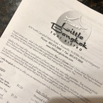 Little Bangkok - Menu with address and phone number - Thai Near Me - Knoxville, Tennessee Little Bangkok - Menu with address and phone number - Thai Near Me - Knoxville, Tennessee