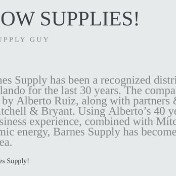 Barnes Supply - Company info - Restaurant Supplies Near Me - Orlando, Florida Barnes Supply - Company info - Restaurant Supplies Near Me - Orlando, Florida